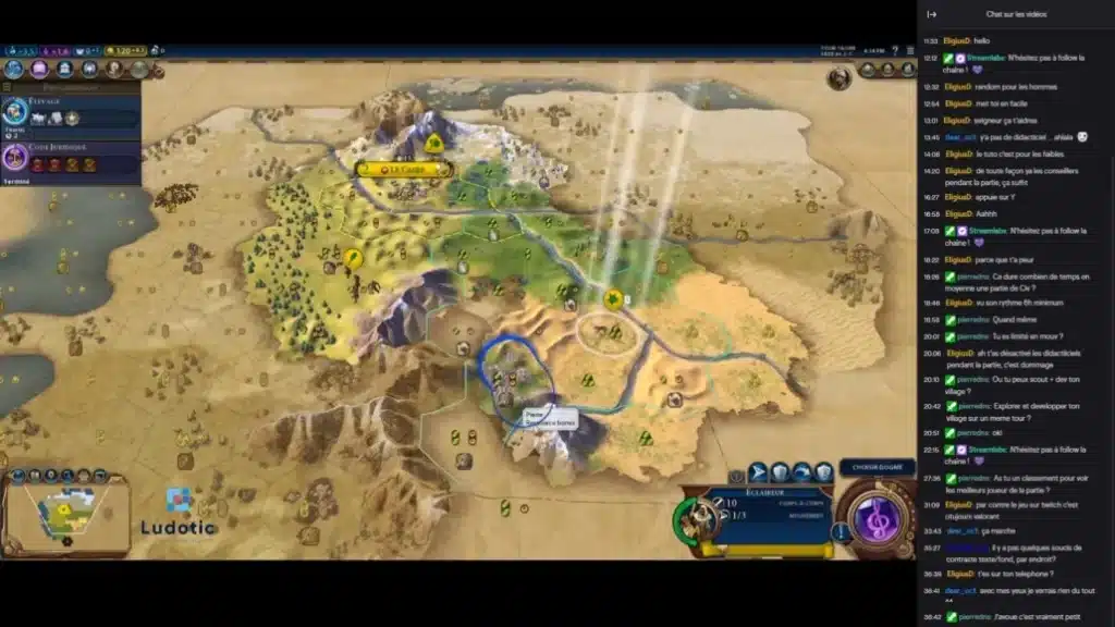 Pour la rentrée Ludotic, nous avons streamé notre expérience d'eye tracking sur twitch, avec le jeu Civilization VI, en live.