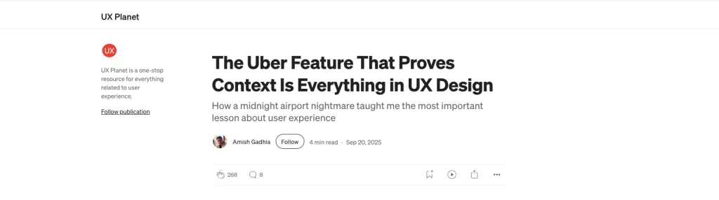 La fonctionnalité d'Uber qui prouve que le contexte est important en UX Design