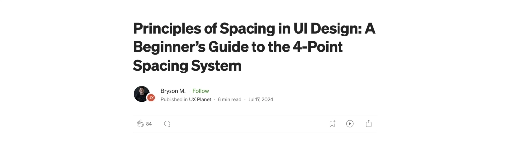 Principes d'espacement en design UI : un guide pour les débutatns sur le système d'espacement à 4 points